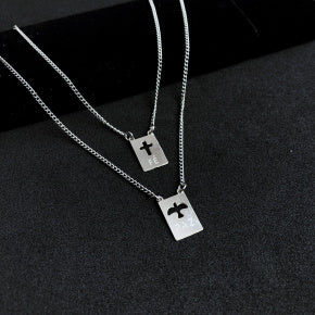 Escapulário Vintage Faith Masculino Aço Inoxidável Premium