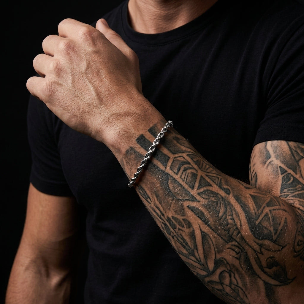 Pulseira Ártemis Masculina Aço Inoxidável Premium - Não escurece