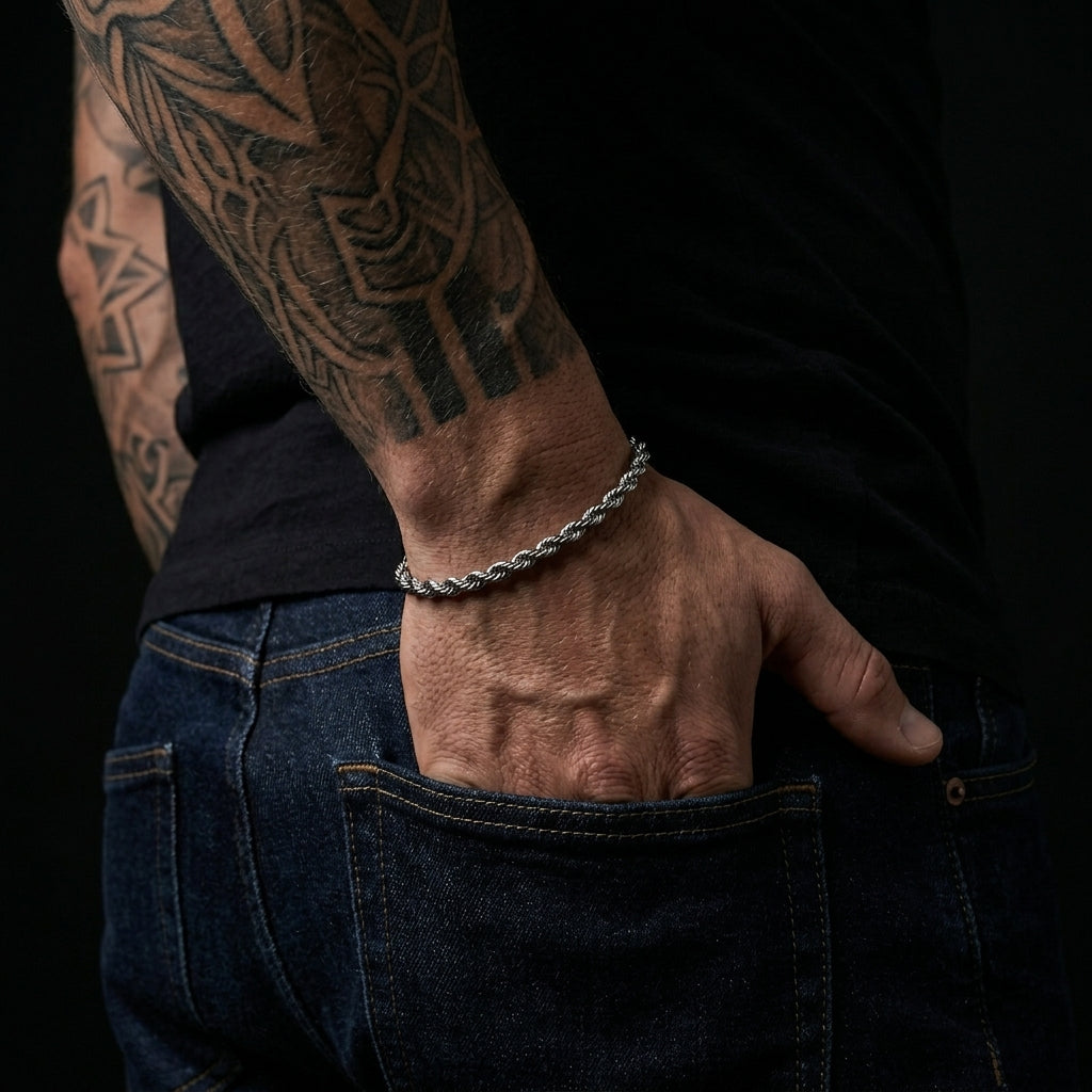 Pulseira Ártemis Masculina Aço Inoxidável Premium - Não escurece