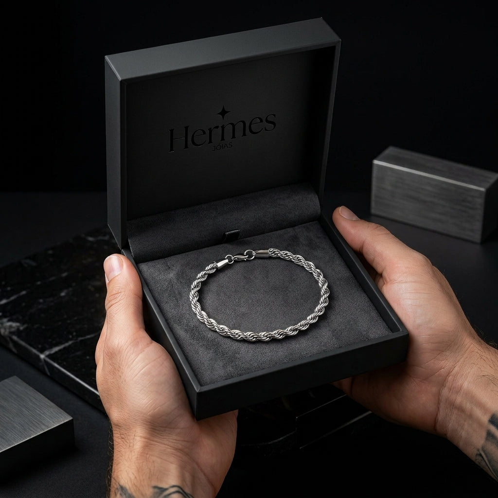 Pulseira Ártemis Masculina Aço Inoxidável Premium - Não escurece