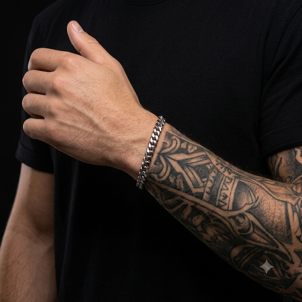 Pulseira Dominic Masculina Aço Inoxidável Premium - Elo Grummet