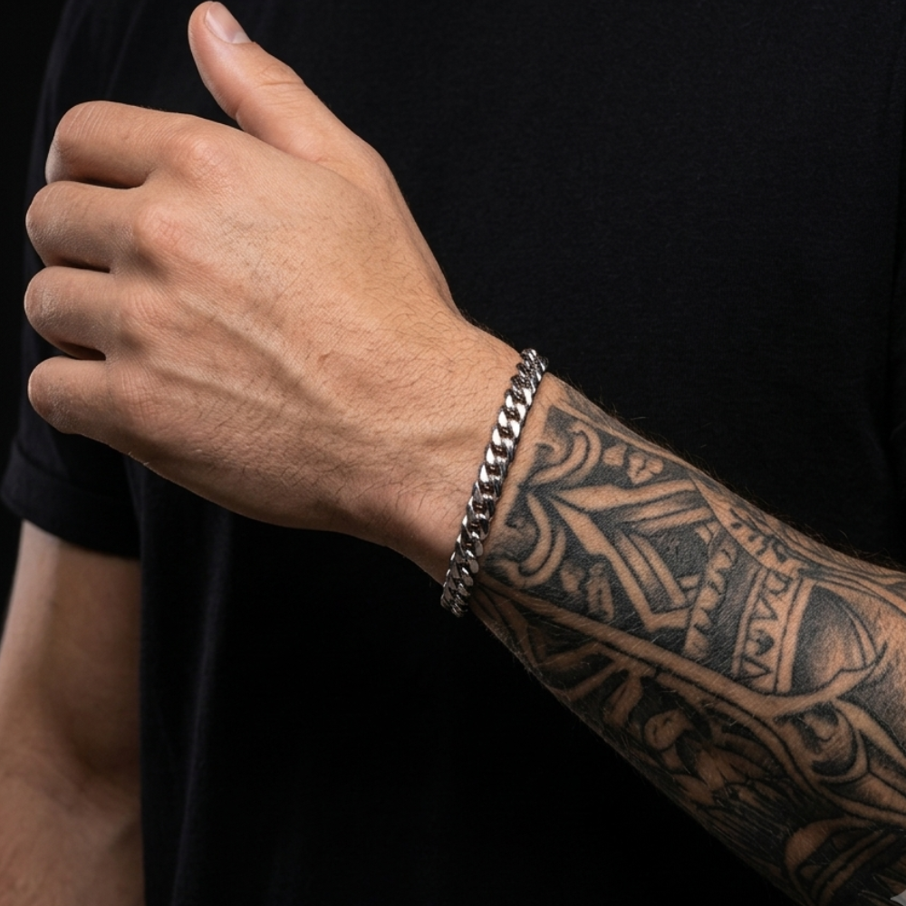 Pulseira Dominic Masculina Aço Inoxidável Premium - Elo Grummet