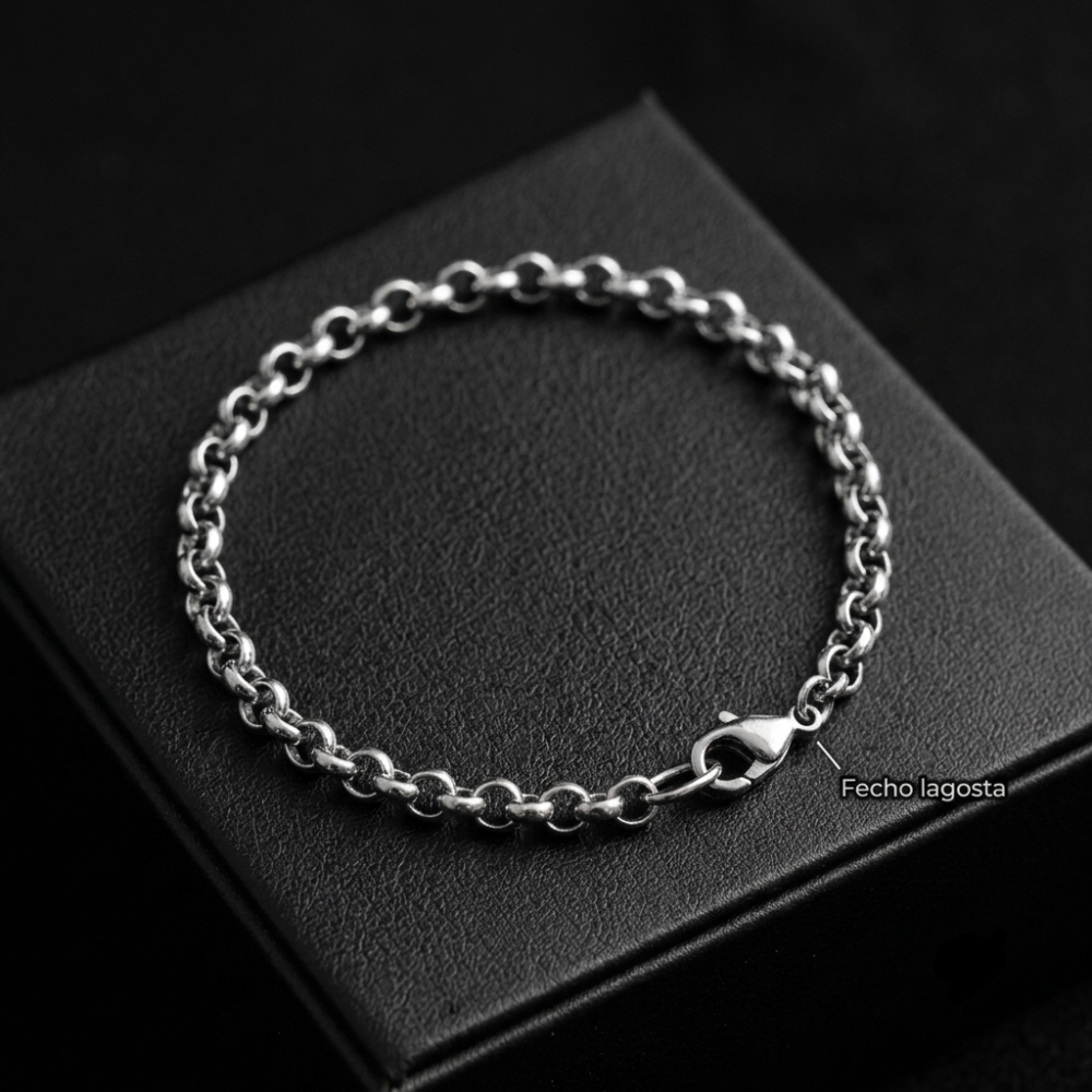 Pulseira Pearce Masculina de Aço Inoxidável Premium