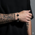 Pulseira Trevo Masculina Aço Inoxidável Ajustável