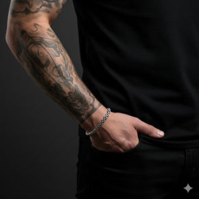 Pulseira Viking Masculina Aço Inoxidável Premium